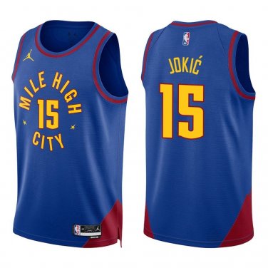 Nuggets #15 Nikola Jokic Royal Blue Swingman Jersey
