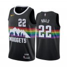 Nuggets #22 Zeke Nnaji Black Rainbow Swingman Jersey