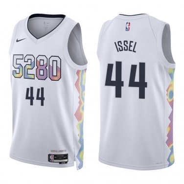 Nuggets #44 Dan Issel White City Swingman Jersey