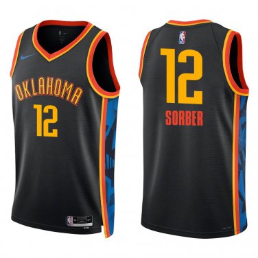 Oklahoma City Thunder #12 Thomas Sorber Navy City Jersey