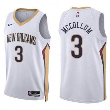 Pelicans #3 CJ McCollum White Swingman Jersey