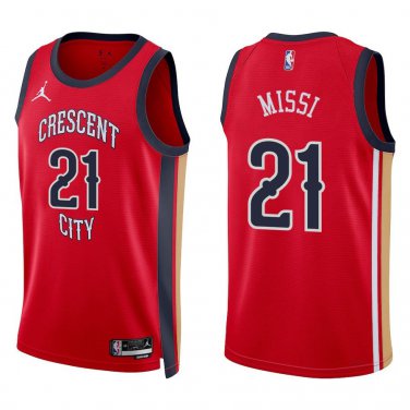 Pelicans #21 Yves Missi Red Swingman Jersey