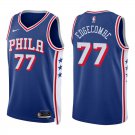 Philadelphia 76ers #77 V.J.Edgecombe Royal Blue Jersey