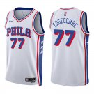 Philadelphia 76ers #77 V.J.Edgecombe White Jersey