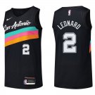 Spurs #2 Kawhi Leonard Black Rainbow Swingman Jersey