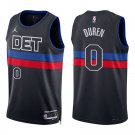 Pistons #0 Jalen Duren Black Statement Swingman Jersey