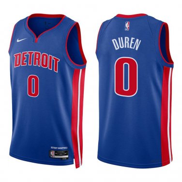 Pistons #0 Jalen Duren Royal Blue Swingman Jersey
