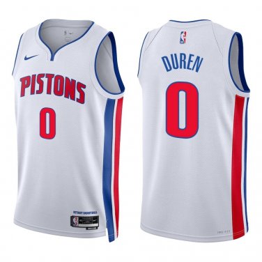 Pistons #0 Jalen Duren White Swingman Jersey