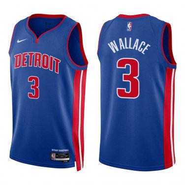 Pistons #3 Ben Wallace Royal Blue Swingman Jersey