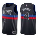 Pistons #4 Joe Dumars Black Statement Swingman Jersey