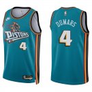 Pistons #4 Joe Dumars Teal Swingman Jersey
