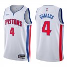 Pistons #4 Joe Dumars White Swingman Jersey