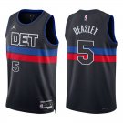Pistons #5 Malik Beasley Black Statement Swingman Jersey
