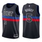 Pistons #5 Malik Beasley Black Statement Swingman Jersey