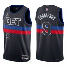 Pistons #9 Ausar Thompson Black Statement Swingman Jersey