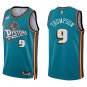 Pistons #9 Ausar Thompson Teal Swingman Jersey