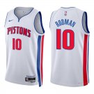 Pistons #10 Dennis Rodman White Swingman Jersey
