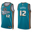 Pistons #12 Tobias Harris Teal Swingman Jersey