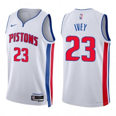 Pistons #23 Jaden Ivey White Swingman Jersey