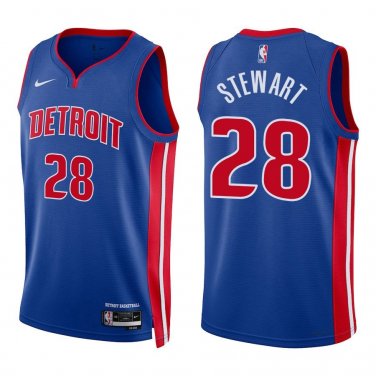 Pistons #28 Isaiah Stewart Royal Blue Swingman Jersey