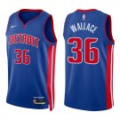 Pistons #36 Rasheed Wallace Royal Blue Swingman Jersey