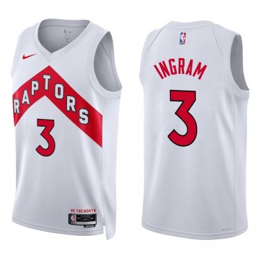 Raptors #3 Brandon Ingram White Swingman Jersey