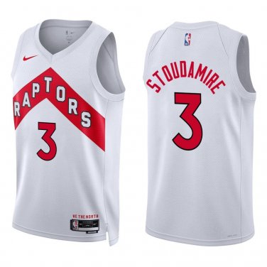Raptors #3 Damon Stoudamire White Swingman Jersey