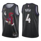 Raptors #4 Chris Bosh Black City Swingman Jersey