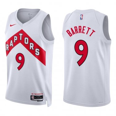 Raptors #9 RJ Barrett White Swingman Jersey