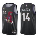 Raptors #14 Ja'Kobe Walter Black City Swingman Jersey