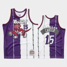 Raptors #15 Vince Carter Purple White Splited Classic 1995 96 Jersey