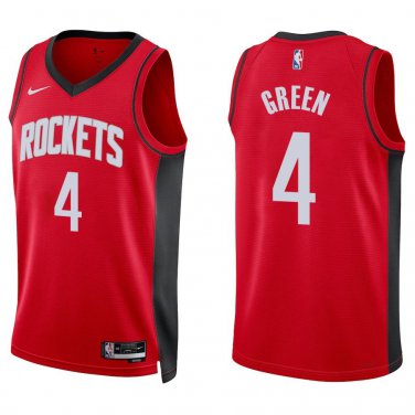 Rockets #4 Jalen Green Red Swingman Jersey