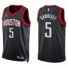 Rockets #5 Fred VanVleet Black Statement Swingman Jersey
