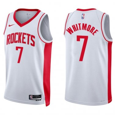 Rockets #7 Cam Whitmore White Swingman Jersey