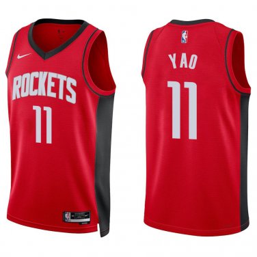 Rockets #11 Yao Ming Red Swingman Jersey