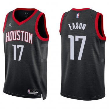 Rockets #17 Tari Eason Black Statement Swingman Jersey