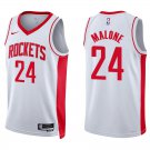 Rockets #24 Moses Malone White Swingman Jersey