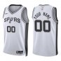 Spurs #00 Custom Name And Number White Swingman Jersey