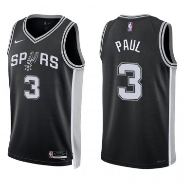 Spurs #3 Chris Paul Black Swingman Jersey