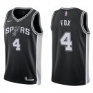 Spurs #4 De'Aaron Fox Black Swingman Jersey