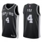 Spurs #4 De'Aaron Fox Black Swingman Jersey