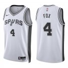 Spurs #4 De'Aaron Fox White Swingman Jersey
