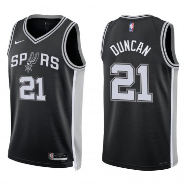 Spurs #21 Tim Duncan Black Swingman Jersey