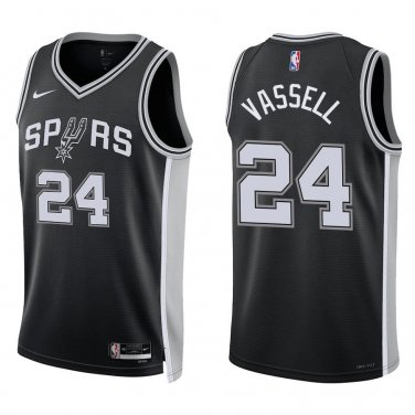 Spurs #24 Devin Vassell Black Swingman Jersey