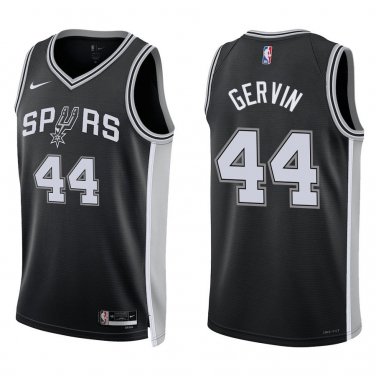 Spurs #44 George Gervin Black Swingman Jersey