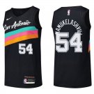 Spurs #54 Sandro Mamukelashvili Black Rainbow Swingman Jersey