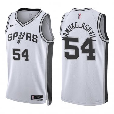 Spurs #54 Sandro Mamukelashvili White Swingman Jersey