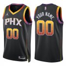Suns #00 Custom Name And Number Black Statement Swingman Jersey