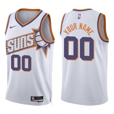 Suns #00 Custom Name And Number White New Swingman Jersey