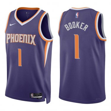 Suns #1 Devin Booker Purple Swingman Jersey
